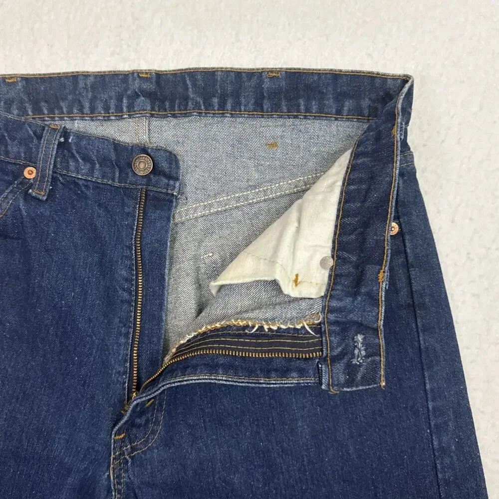 Vintage Levis 505 Orange Tab 20505-0217 Denim Jeans 35x30 USA 1981 80s